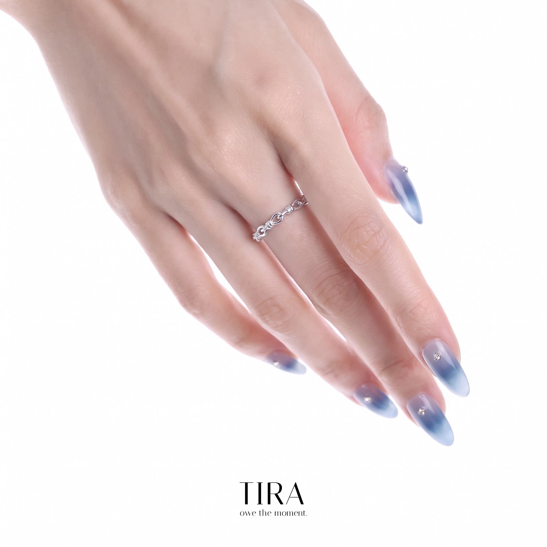 北欧【设计师】TIRA Jewelry 链叙秘语链条戒指纯银冷清感开口戒