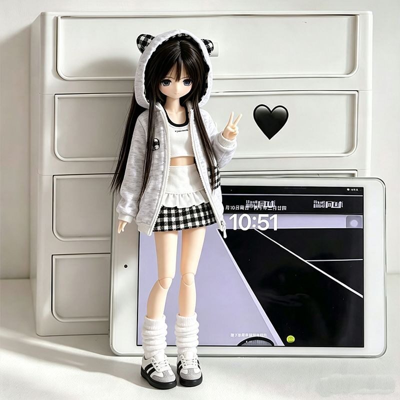 秋款Azone特六娃衣ob22青春少女ob24衣服6分娃衣电器街齐刘海通用图片