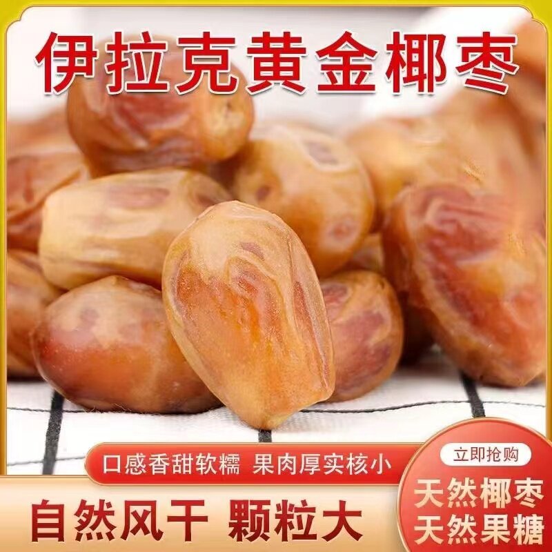 伊拉克黄椰枣黄金椰枣树上面包进口零食椰枣黑椰枣零食包邮