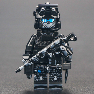 三角洲行动威龙特警积木人仔帅气军事特种兵士兵武器儿童拼装玩具