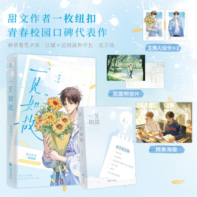一见如故 一枚纽扣青春校园口碑代表作网络原名他喜欢你很久了 双男主 痴情腹黑学弟江赋×迟钝温和学长沈言故 校园青春小说实体书