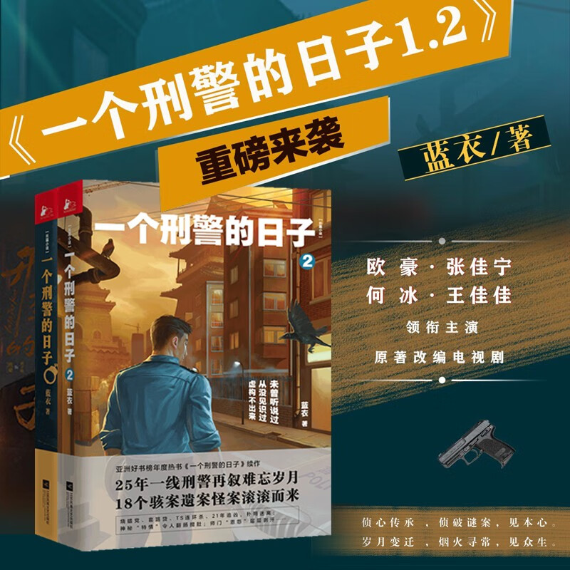 一个刑警的日子1+2套装全2册 刑警的日子电视剧原著小说 欧豪张佳宁何冰王佳佳高亚麟等主演悬疑推理警匪破案犯罪小说