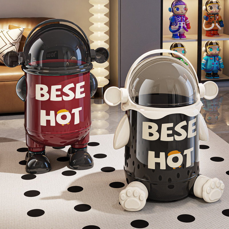 高颜值垃圾桶家用2025新款带盖子客厅轻奢高档大容量化妆室卧室厕