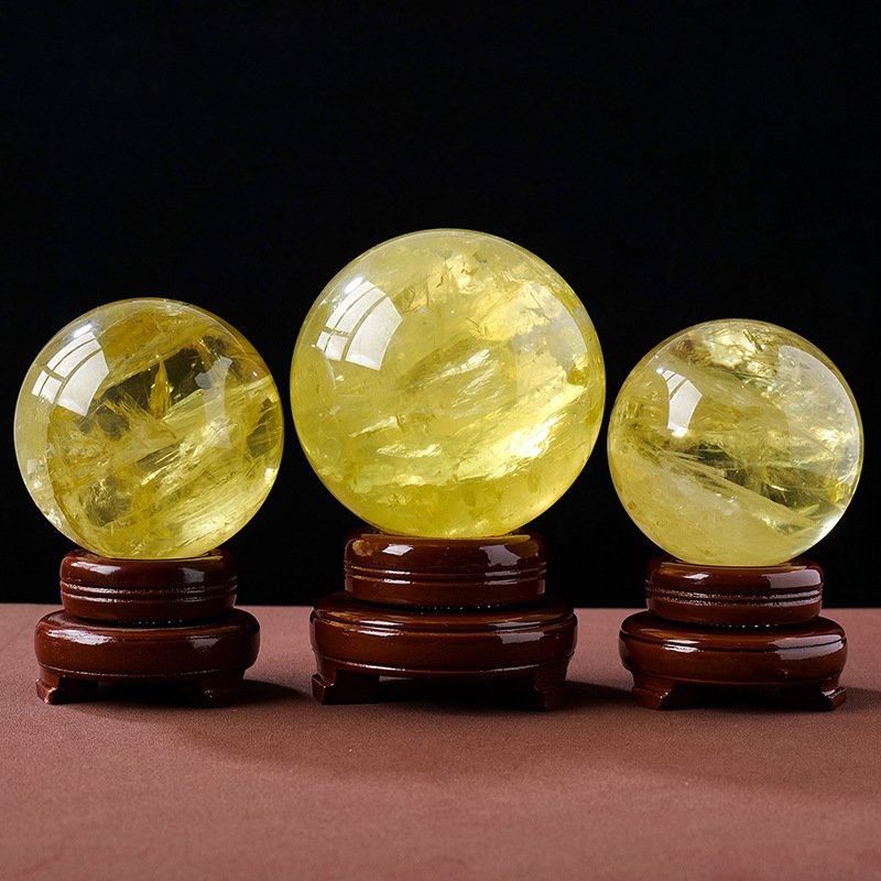 天然黄水晶球柠檬黄水晶球七星阵风水球家居玄关开业送礼招财摆件,饰品/流行首饰/时尚饰品新,奇石,淘宝优惠券,粉丝福利购,淘宝优惠卷