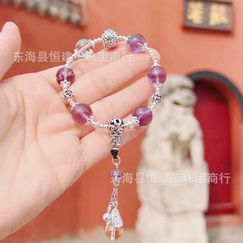 寺庙同款天然水晶绿幽灵草莓晶紫水晶古风手捻手持简约闺蜜手串,饰品/流行首饰/时尚饰品新,淘宝优惠券,粉丝福利购,淘宝优惠卷