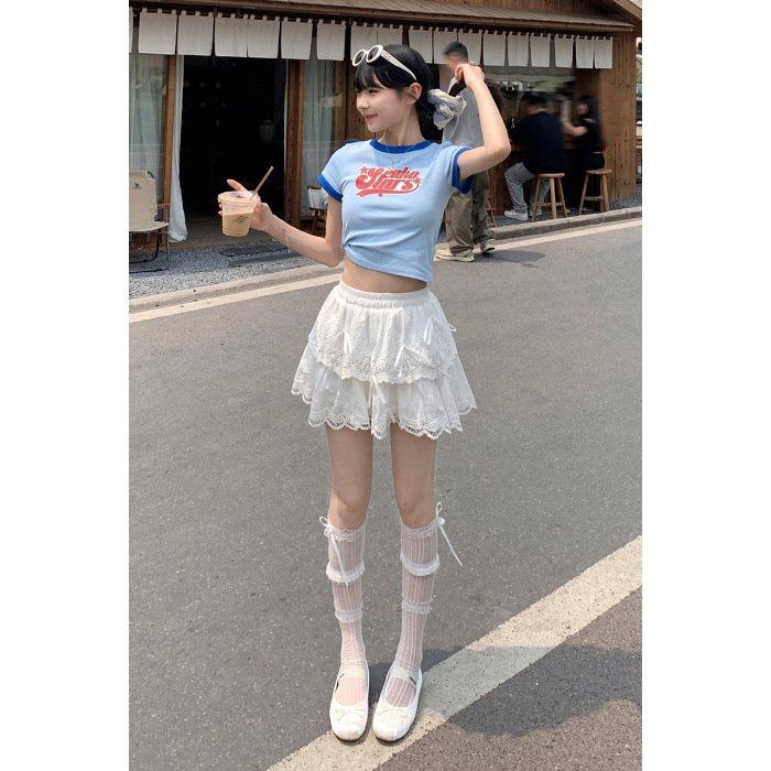 白色蝴蝶结短裙女夏季2024新款高腰a字显瘦半身裙蓬蓬芭蕾蛋糕裙,女装/女士精品,大码套装,淘宝优惠券,粉丝福利购,淘宝优惠卷