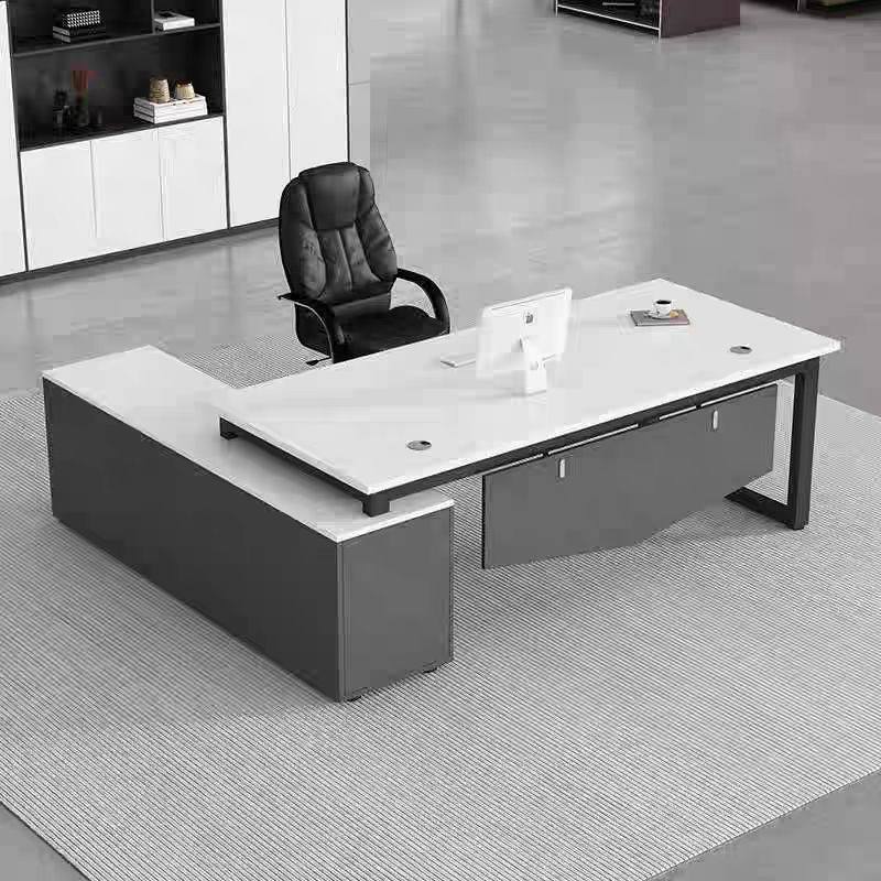 大班台办公室老板桌二手闲鱼市场捡漏简约现代家具总经理桌椅子