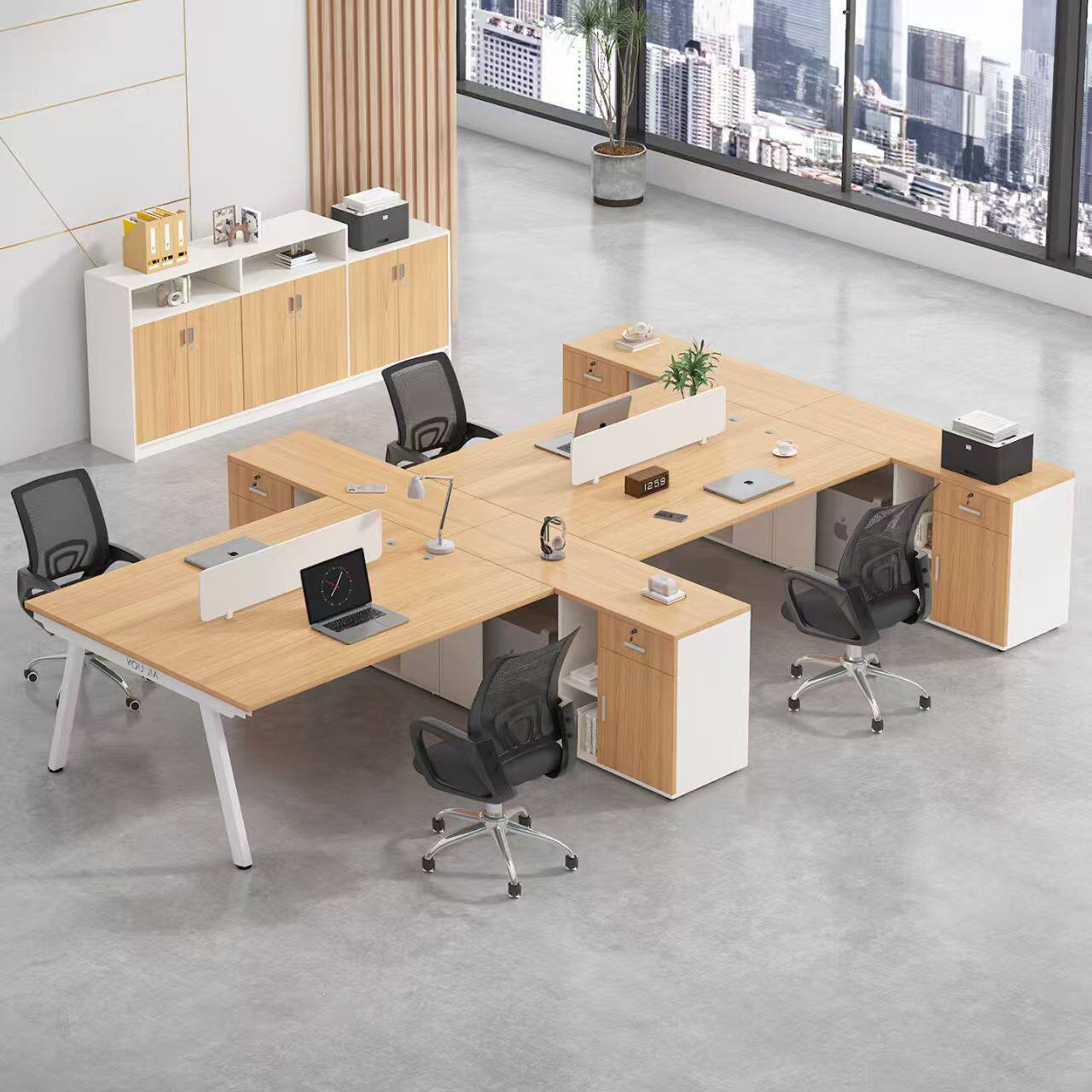 办公桌椅组合员工位闲鱼二手家具旧货市场捡漏办公室职员电脑桌子