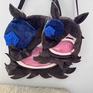 赛马娘米浴痛包动漫周边毛绒大嘴痛包二次元娃包谷子收纳双肩包礼
