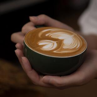 FLOW气流对流压纹咖啡杯陶瓷杯泽田杯专业拉花拿铁咖啡杯240ml