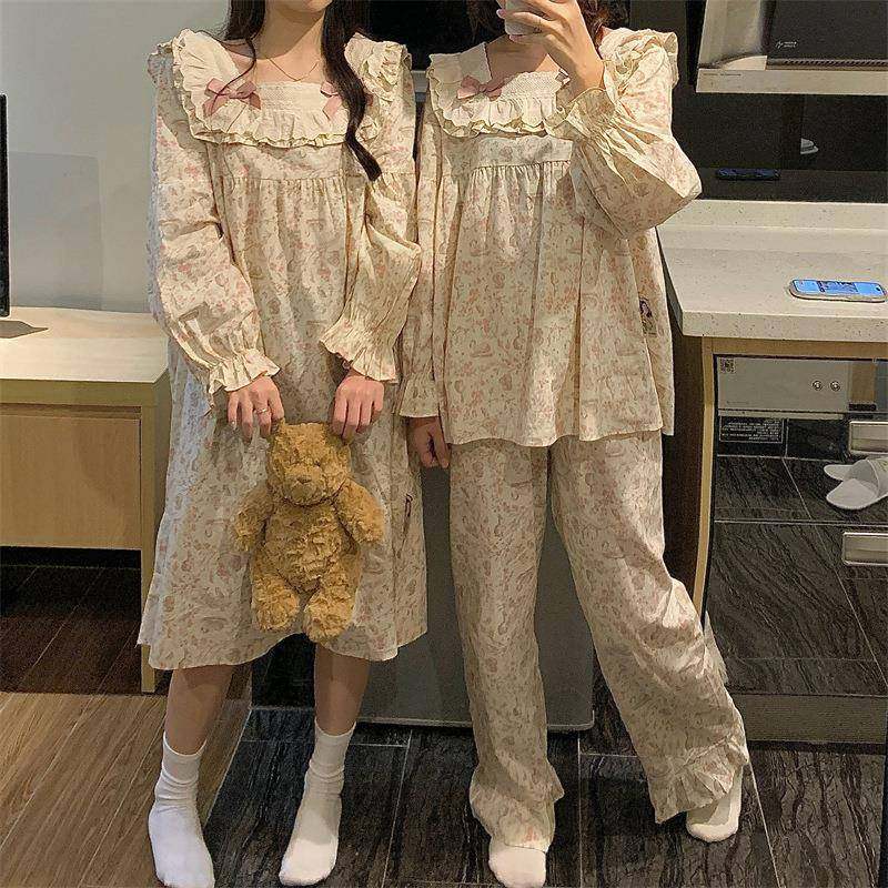 可爱睡衣女款2026新款春秋冬季少女睡裙加厚甜美可外穿长袖家居服,女士内衣/男士内衣/家居服,睡袍/浴袍,淘宝优惠券,粉丝福利购,淘宝优惠卷