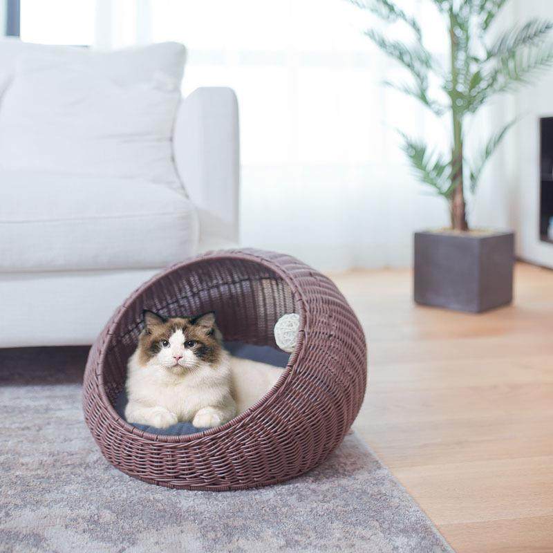 手工仿藤编猫窝吊篮猫笼 半封闭式保暖宠物垫狗窝猫屋别墅,宠物/宠物食品及用品,猫窝/屋/帐篷/沙发,淘宝优惠券,粉丝福利购,淘宝优惠卷