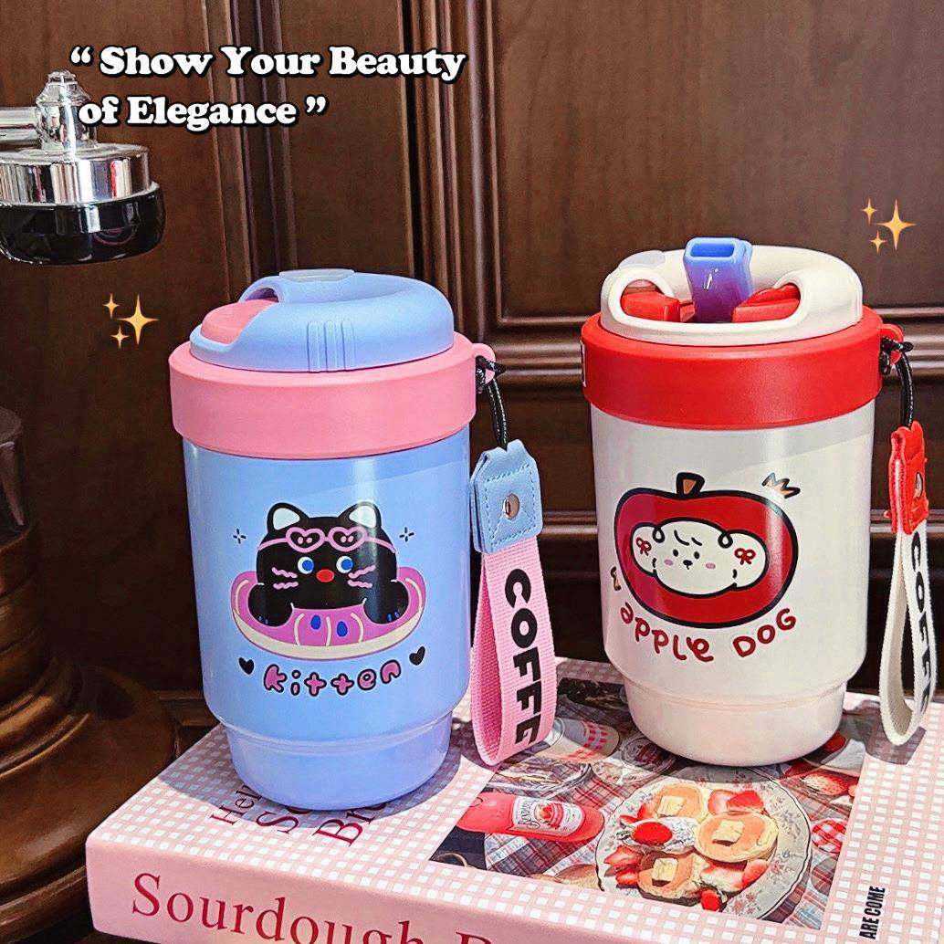 扭扭盖双饮创意咖啡杯高颜值新款保温杯便携可爱简约不锈钢水杯,餐饮具,保冷/保温杯,淘宝优惠券,粉丝福利购,淘宝优惠卷