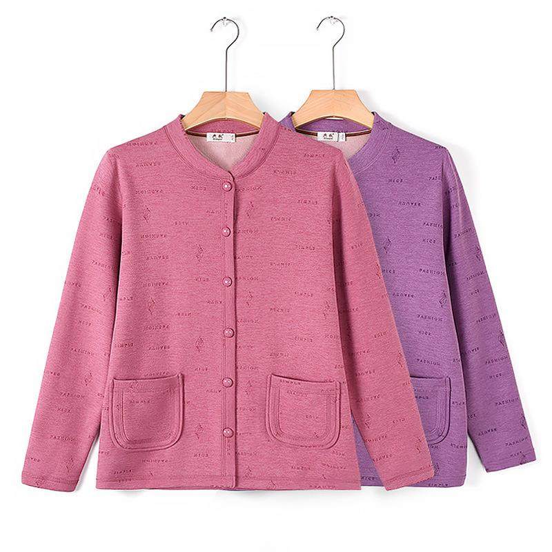 老年女保暖衣妈妈装长袖加绒加厚秋冬内衣开衫宽松奶奶装打底,女士内衣/男士内衣/家居服,保暖上装,淘宝优惠券,粉丝福利购,淘宝优惠卷