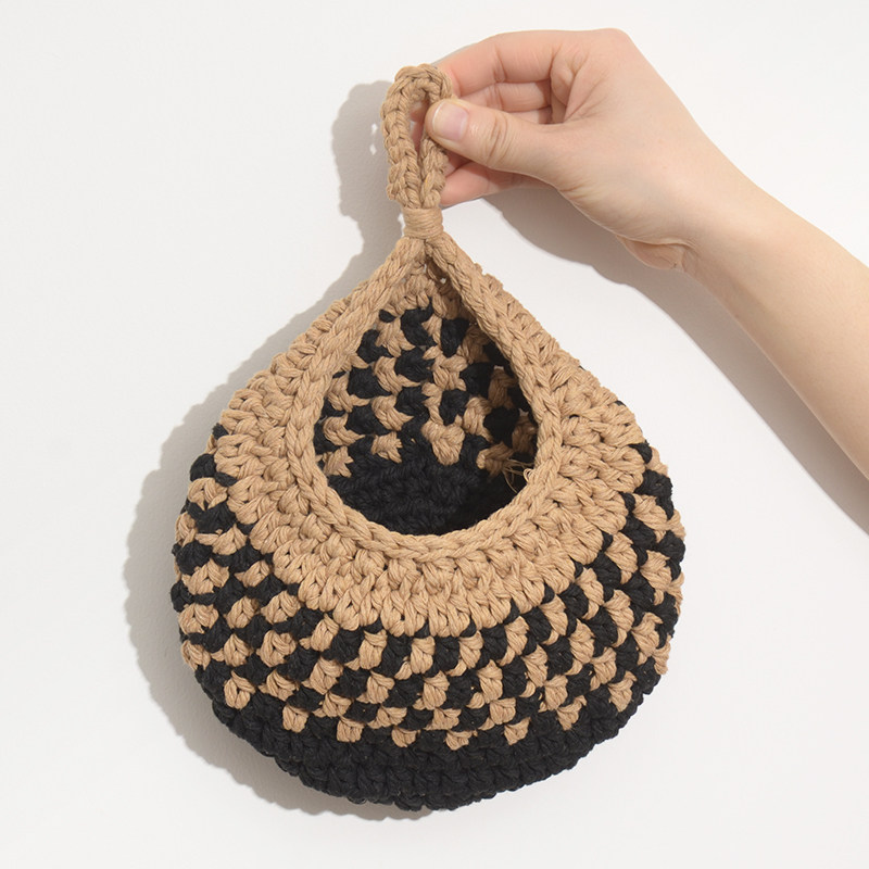 oakliving家用墙壁收纳网兜手工编织收纳挂袋棉麻包家居收纳袋,收纳整理,收纳挂袋,淘宝优惠券,粉丝福利购,淘宝优惠卷