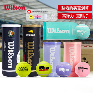 wilson威尔胜网球us open大师赛美网比赛专用单罐装高级训练网球