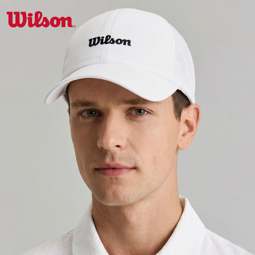 Wilson威尔胜专业网球帽26男款棒球帽透气可调节防晒有顶运动帽子