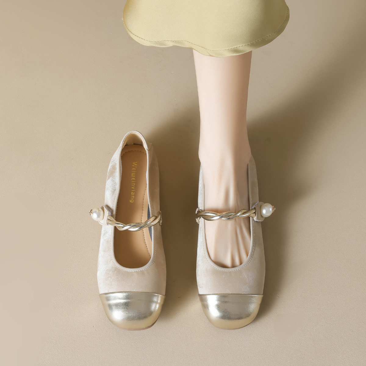 法式平底单鞋女2026年新款春夏一字带玛丽珍鞋浅口软底蛋卷鞋,女鞋,浅口单鞋,淘宝优惠券,粉丝福利购,淘宝优惠卷