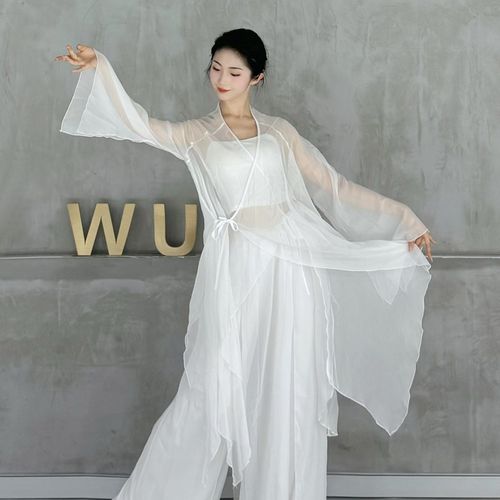 速发衣典舞纱衣蹈款开叉上古袖舞长服飘逸仙气开衫爵士舞服装