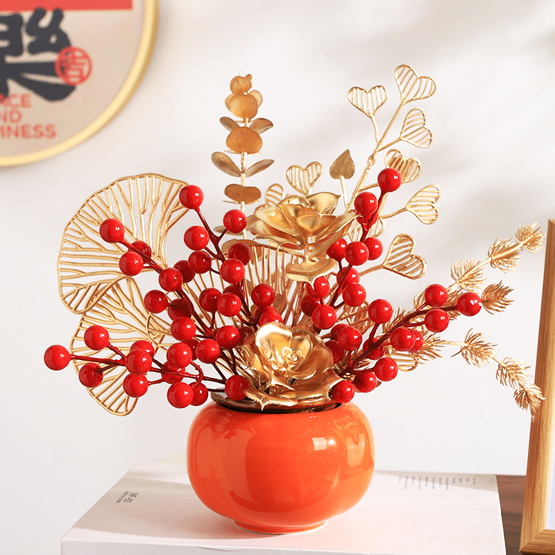 速发乔迁搬喜柿柿如意摆布之新家入宅仪式新居件置客厅家居装饰礼 - 封面