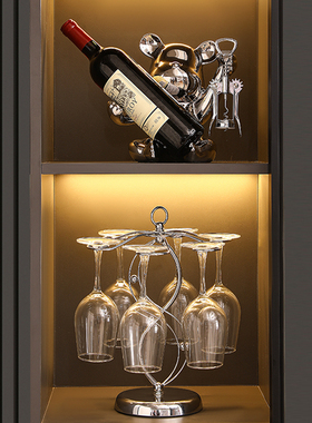 速发轻奢熊红酒架酒柜级饰品摆件高装感客厅电视柜餐边柜家摆居设