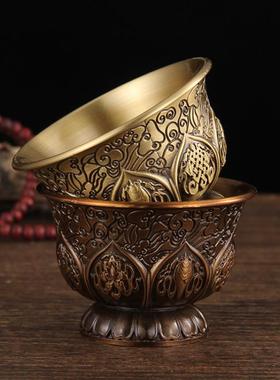 速发纯铜七供水杯八供杯家碗杯八吉祥净水杯供佛财神观音供用摆件