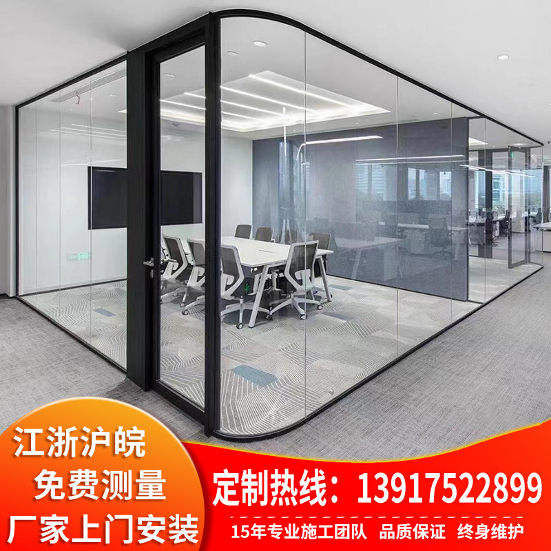 速发办公室玻璃隔断墙厂m房车间木饰面隔墙板酒店移动折叠隔断入