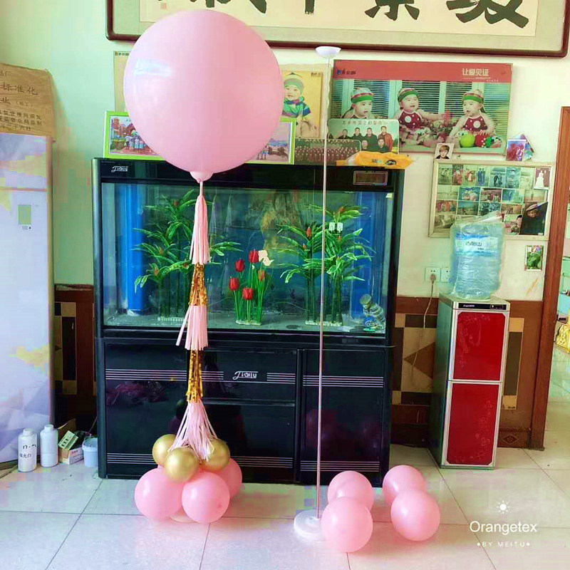 速发日寸伪空飘大气球礼托杆假氦飘空爆支架立柱婚碗庆生6装饰布