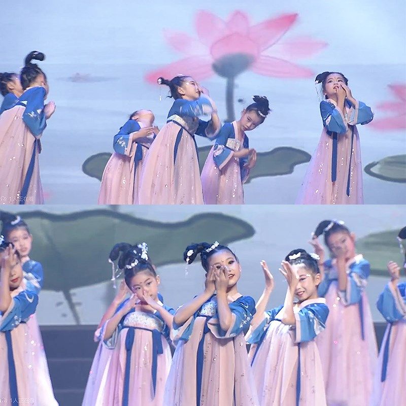 速发丽人行舞蹈服装儿童汉服古装超仙唐装襦裙中国风古典舞飘逸演