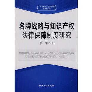 杨军 著名牌战略与知识产权法律保障制度研究（正版旧书包邮）知识产权出版社9787802474710