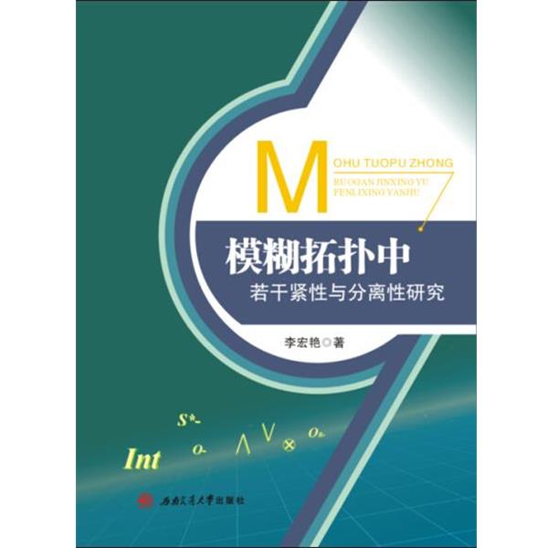 李宏艳 著模糊拓扑中若干紧性与分离性研究(正版旧书包邮)西南交通大学出版社9787564339906