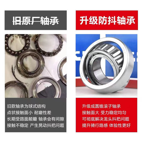 进口贝纳利502C X752S龙头方向柱锥形压力斜面转向波盘摩托车轴承