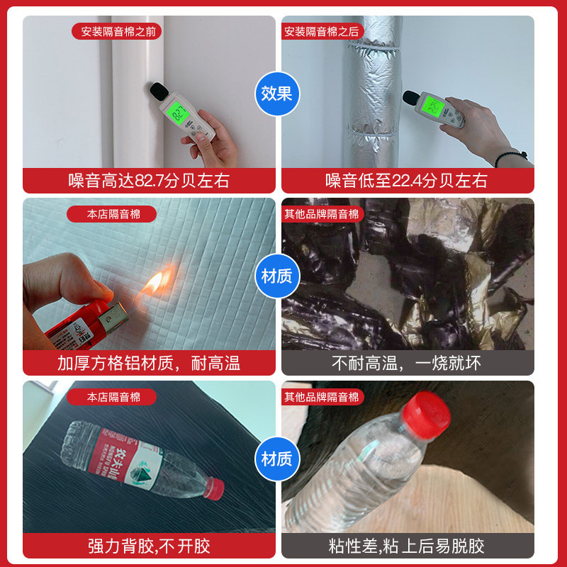 隔音棉墙贴卧室内隔音挡板家用下水管道静音王自粘贴材料隔音门贴