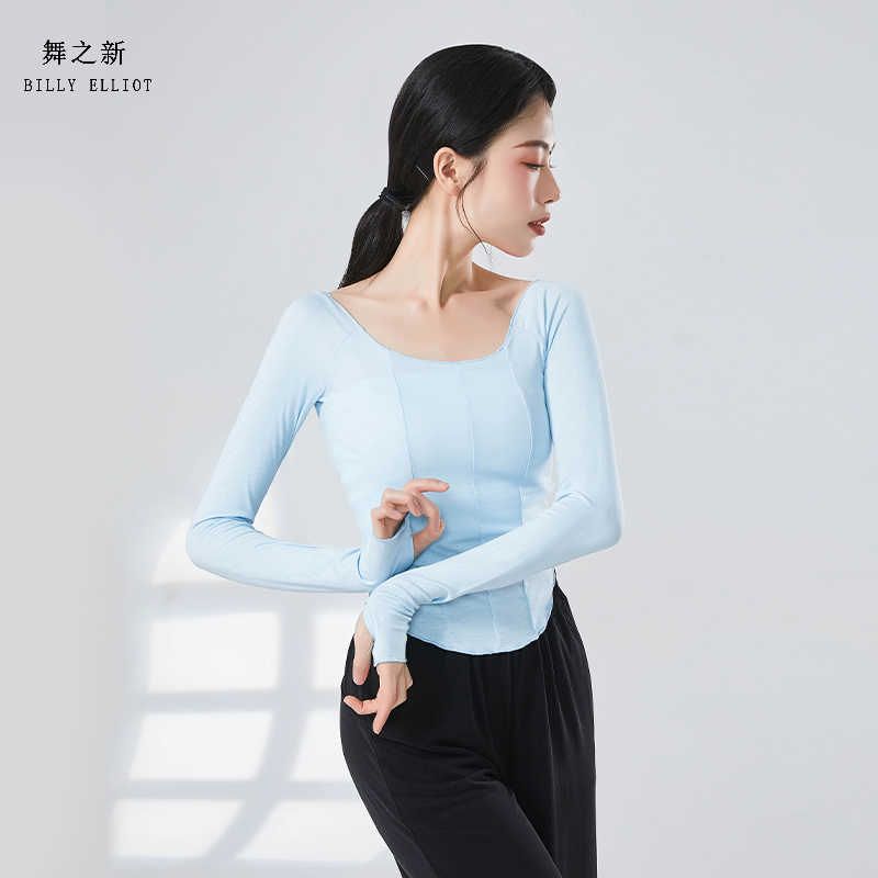 现代舞上衣古典舞服装2025新款艺考修身形体训练服夏天舞蹈练功服图片