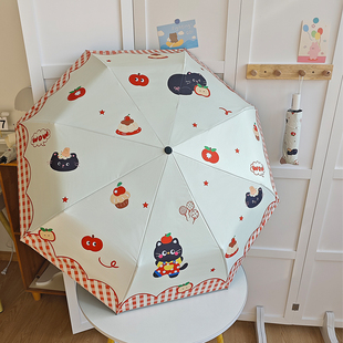 小巧便携折叠雨伞晴雨两用女太阳伞防晒防紫外线自动加厚加固防风