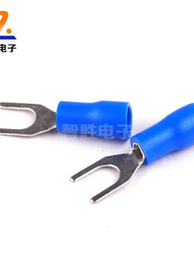 蓝色1000只SV1.25-4接线端子1.5平方Y型1-3U型线叉形端子叉子