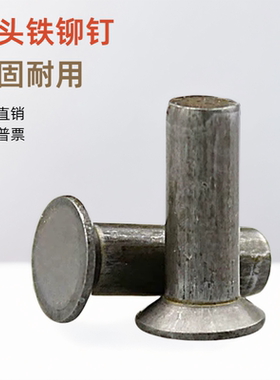 GB869沉头铁铆钉实心 办本色铆钉 敲击铁实心铆钉M3M4M5M6M8M10