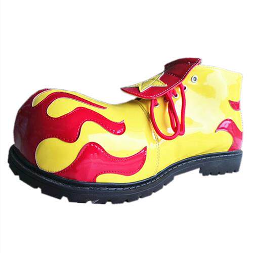 新款拼色大头小丑鞋子节日庆搞笑小丑扮装用品喜剧团队表演鞋子
