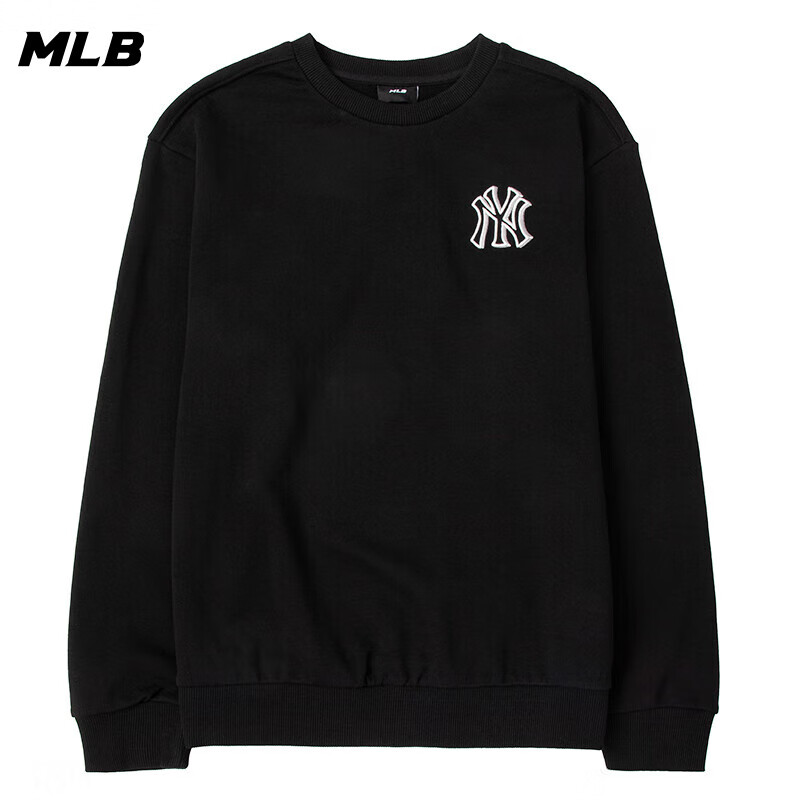 MLB卫衣童24夏季新款运动服黑色宽松圆领长袖外套休闲时尚套头衫 运动服/休闲服装 运动卫衣/套头衫 原图主图