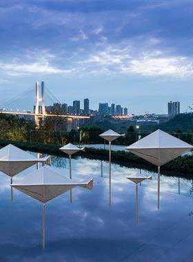 墙面不锈钢鱼装饰摆件别墅酒店庭院池塘金属镜面水景水池鱼群美陈