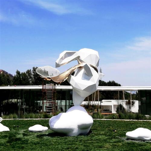 大型玻璃钢卡通雕塑定制户外园林景观小品广场摆件学校不锈钢雕塑