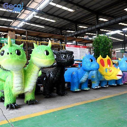 广场儿童车卡通动物仿真模型电动车商场儿童乐园游乐设施源头工厂