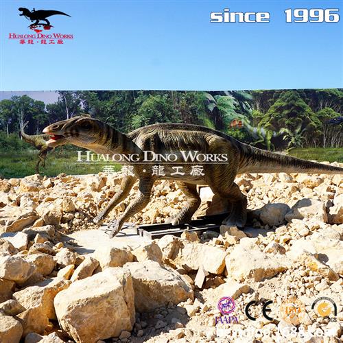 自贡仿真恐龙模型制作工厂室内外慈母龙觅食仿真机械电动物模型