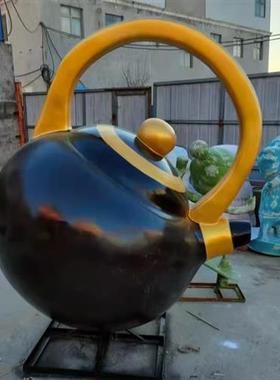 广西玻璃钢悬空流水天壶喷泉茶壶园景观雕塑室内户外景观大型摆件