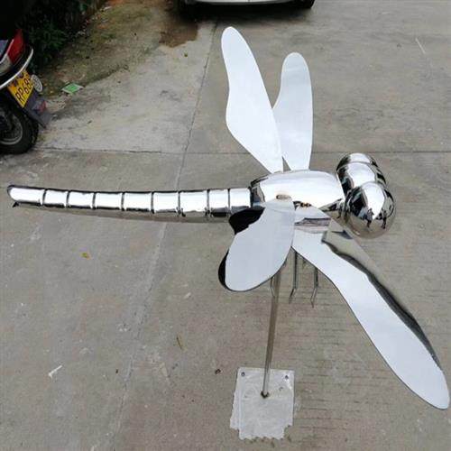 不锈钢蜻蜓雕塑美陈创意别墅庭院园林花园景观工艺术品摆设