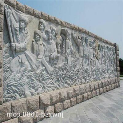 院子石雕屏风墙多少钱公司大门石材形象墙哪里做工厂标志石墙图
