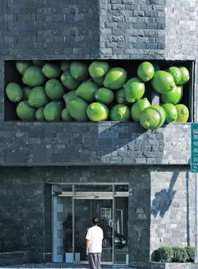 仿真柠檬模型玻璃钢雕塑水果店奶茶店招牌门头装饰香蕉草莓大摆件