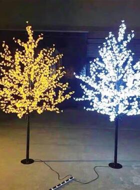 led仿真樱花桃花树灯发光树灯景观庭院树灯草坪灯户外防水装饰灯