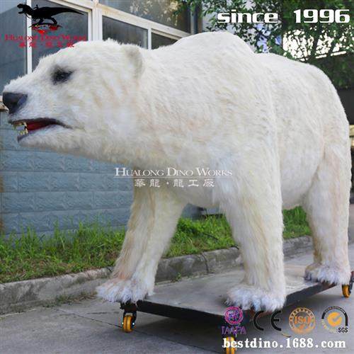 景区大型仿真北极熊商业户外主题公园科技博物馆动物模型展览