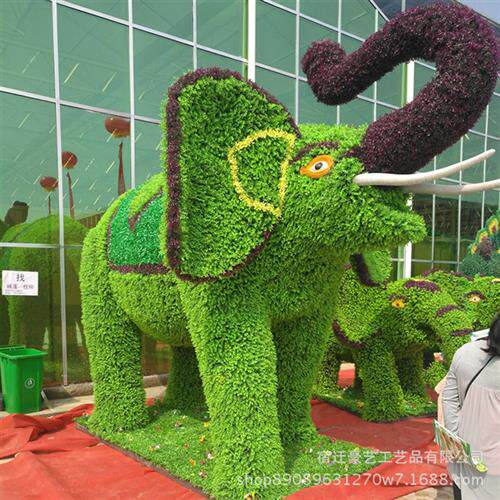 仿真绿雕绿雕稻草设计绿色仿真植物绿雕地标雕塑景观